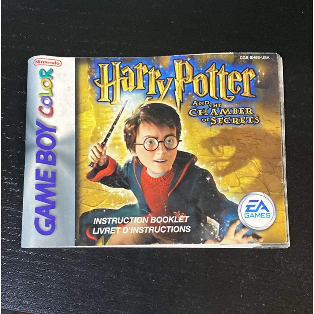 Gameboy Harry Potter instruction book